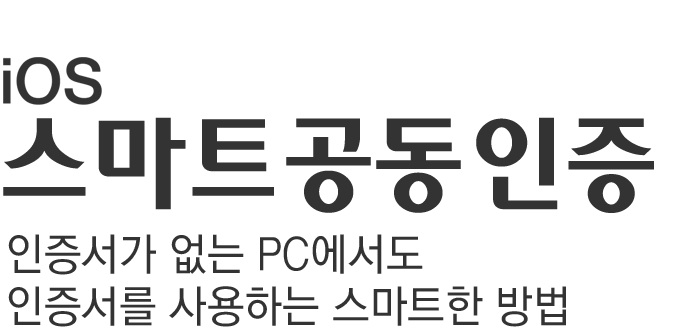 스마트공동인증 인증서가 없는 PC에서도 인증서를 사용하는 스마트한 방법